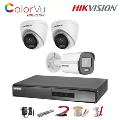 Lắp Trọn Bộ 3 Camera Hikvision IP 2MP ĐÊM CÓ MÀU Hải Phòng